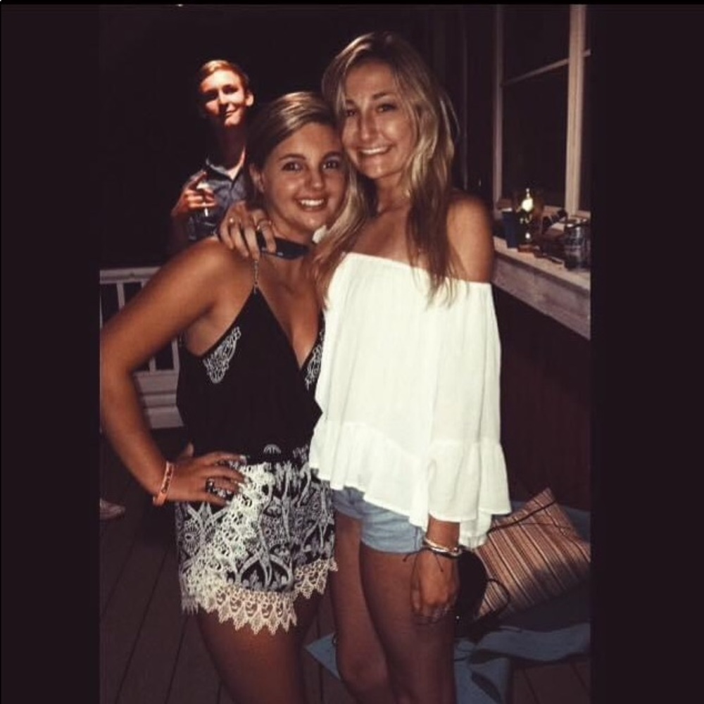 LucyLove Size X-Small black with White Flower Detailed Patern